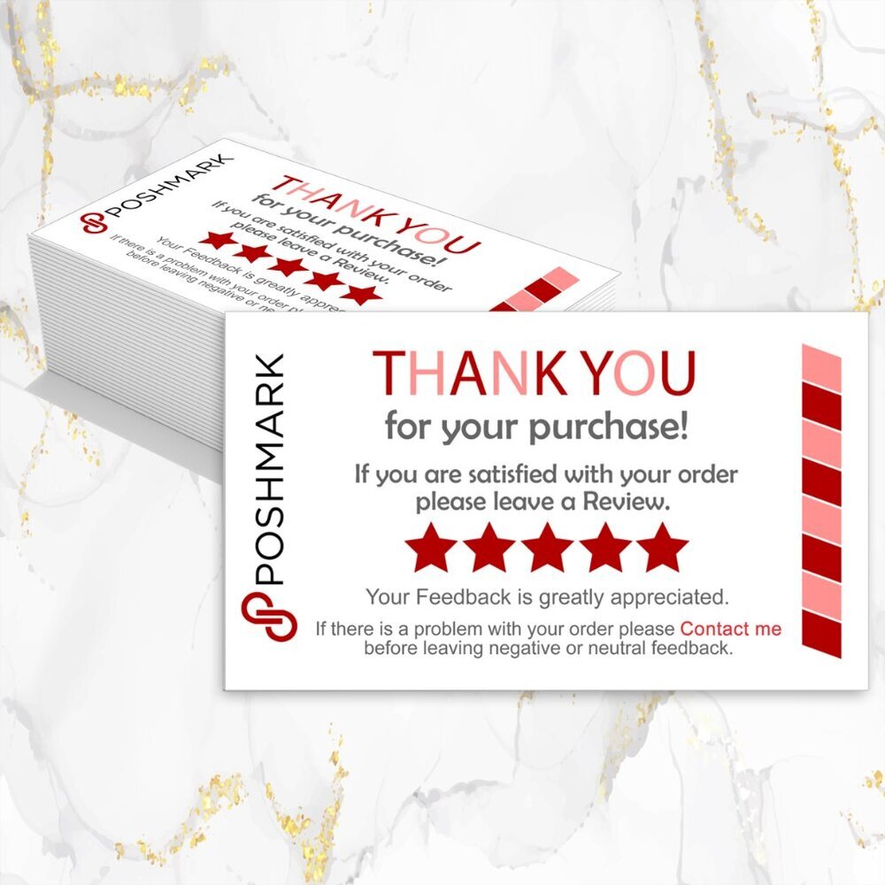120 POSHMARK Thank you cards